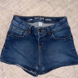 Girls Cat & Jack Dark Blue Jean Shorts EUC